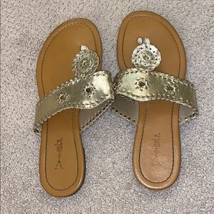 Gold jack roger inspired sandals